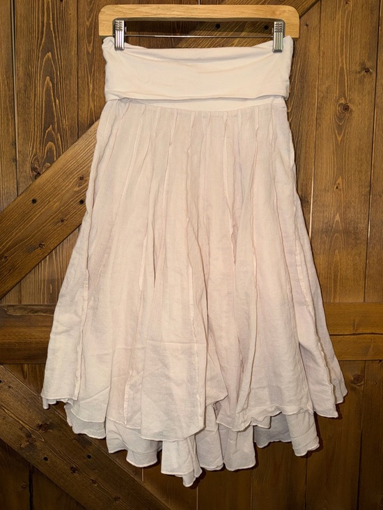 Lapis Dresses & Skirts - Lapis beige Tiered Circle Skirt size M